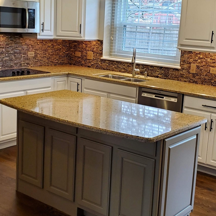 Refinishing Kitchen Cabinets & Island