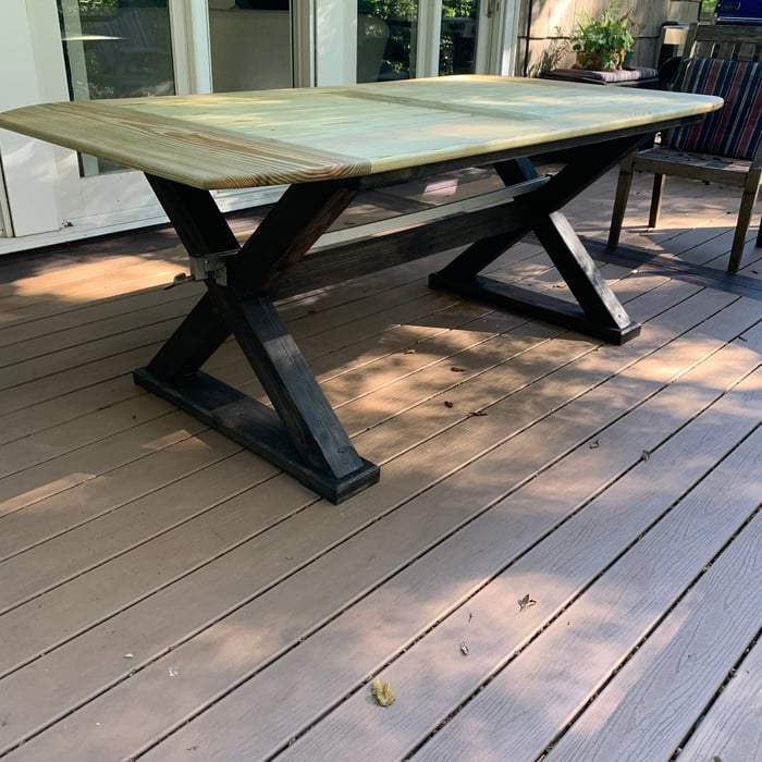 Outdoor dining table
