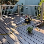 Composite Railing getting installed