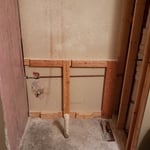 Guess if I am going to have to frame the wall might as well build a nook. Get rid of all the drywall and replace with cement board. Plastic funnel no...