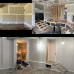 Convert garage to full function apartment, Build full shower, connected to existing half bath, and open up other wall to access bedroom