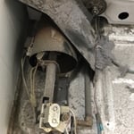 Close up of where fire was