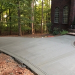 New concrete driveway / approach to house.
