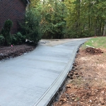 New concrete driveway.