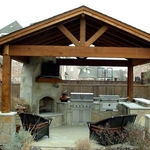 Covered outdoor kitchen