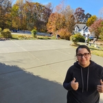Concrete driveway