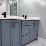 Renewed bathroom vanity.