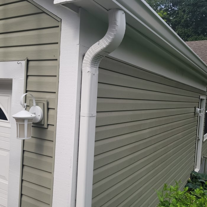 Downspout installation