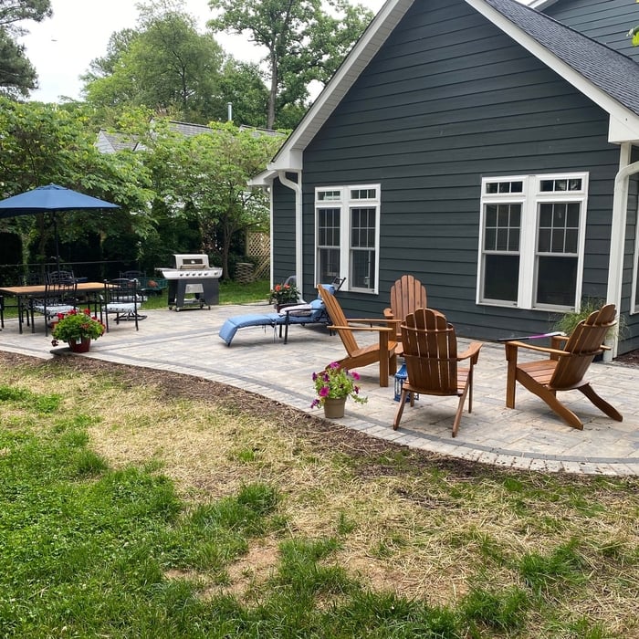 Multi-Level Patio in Backyard