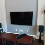 Complete wire concealment with 55 inch tv mount (full motion)