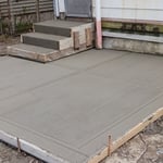 Back patio with steps