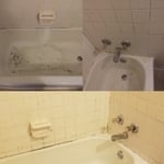 Before (top), & After (bottom) Bathroom