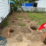Deck and privacy fence installation