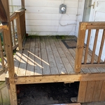 Old entry deck after ramp was removed