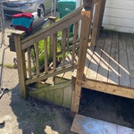Deck and privacy fence installation