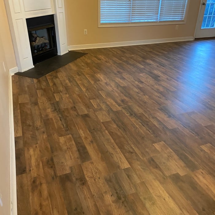 Carpet removal and engineered wood installed