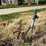 BEFORE: Original yard spigot