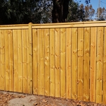Custom built capped top privacy fence