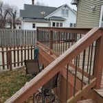 Put all new wood down on 400 ft² deck and new railings, also added a 100 ft² addition to deck