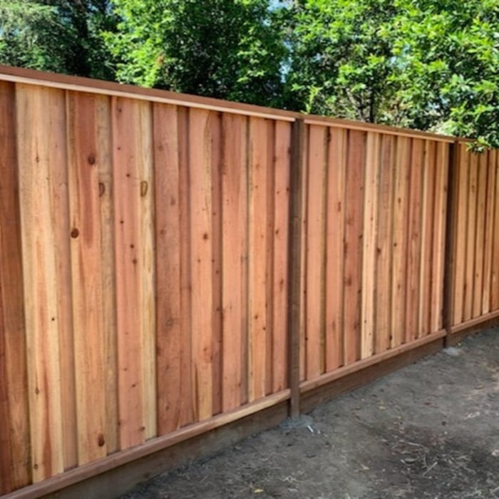 6ft Board on Board Fence Redwood