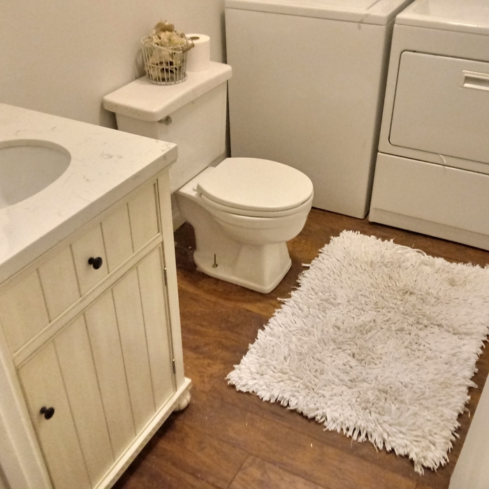 This is the after picture. Customer just wanted a basic bathroom nothing special
