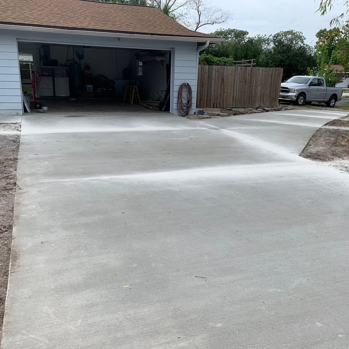 Concrete driveway