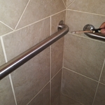 Installing gard safety handled in shower