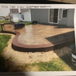 Stamped and colored concrete patio