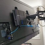 PS4 mounted to TV.
Netgear Mounted and installed dual gigabit ports