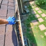 Gutters before cleaning