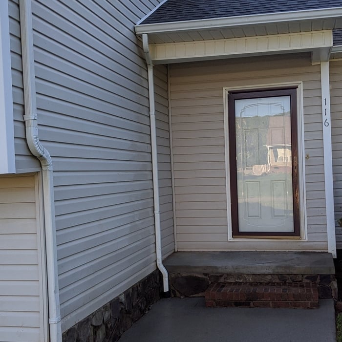 After Cleaned wall and doorway