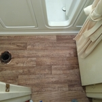 During the project, before toilet installation