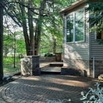 Out door patio, walkway & retaining walls.