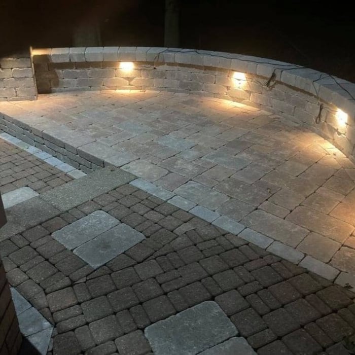 Out door patio, walkway & retaining walls.