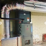 90% furnace in the final stages of installation