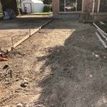 Setup forms sloping away from the home