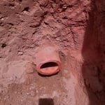 Existing 4" clay pipe from the city side and here is where we will do ower tie in.