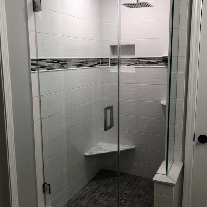 Glass on shower remodel