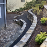 Retaining wall and water fountain