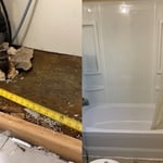 Bathroom remodel in a trailer