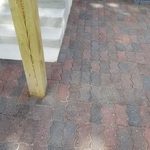 Patio details with stairs.