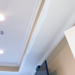 The ceiling and wall are damaged and we apply our repair ideas to make it like new.