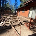 Demolition of old deck.