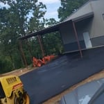 After installing hot asphalt