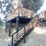 20' x 20' hillside deck