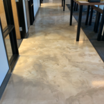 Metallic epoxy finish