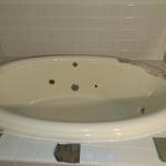 Before. Damaged ledge