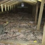 Inspection of contamination in attic
