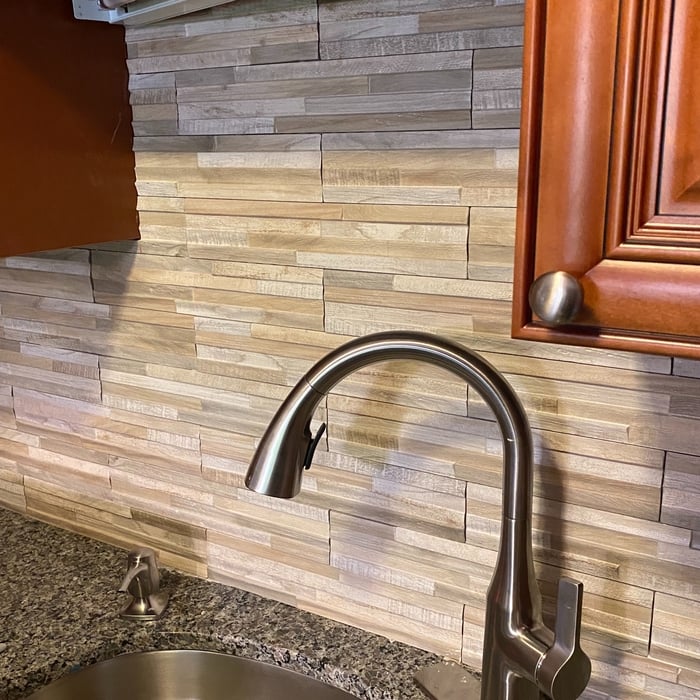 After-Backsplash we added to the kitchen.