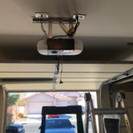 Completed installation of the garage door opener